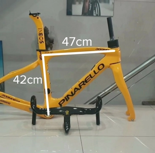                                      Khung Carbon Pinarello  F12 Thắng Gôm Màu Vàng Đen                                