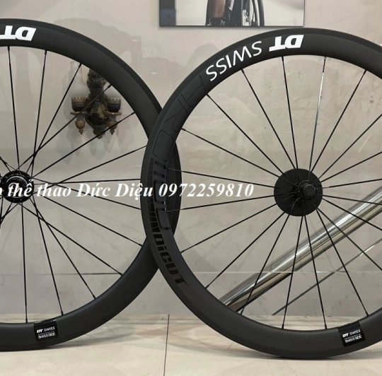                                      Cặp bánh vành carbon DT SWISS thắng rim, cao 5cm, căm 20/24H                                